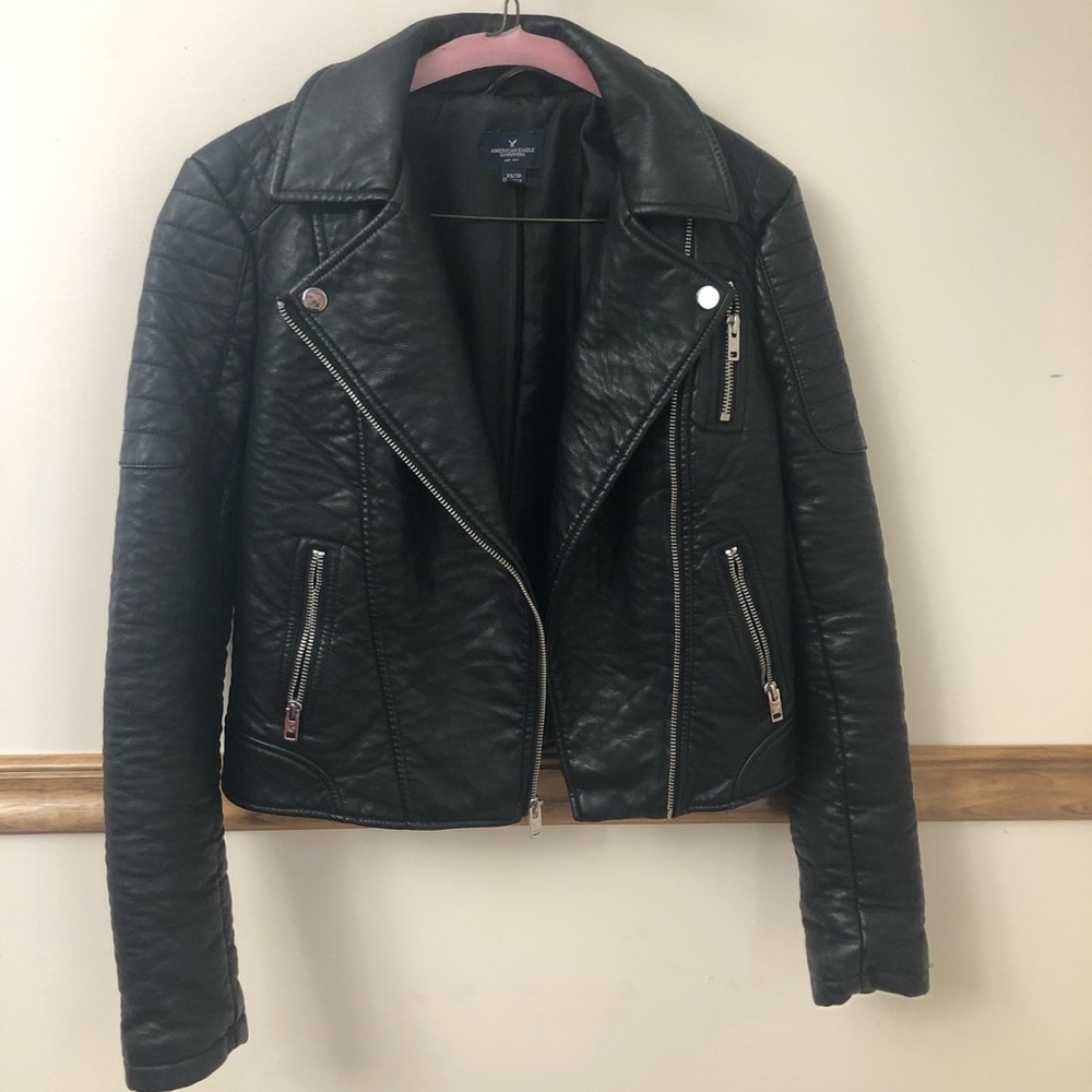 American Eagle Vegan Leather Jacket